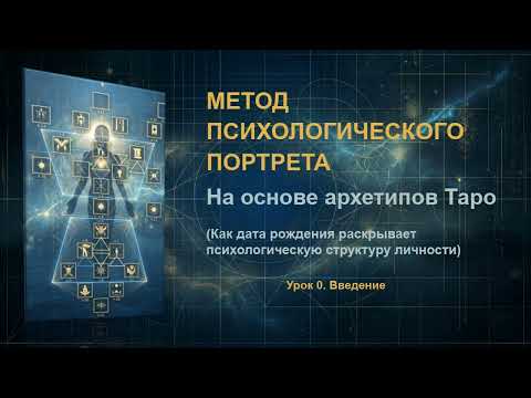 Обложка видео о курсе по психологическому портрету через арканы Таро